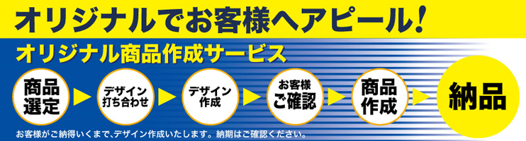 オリジナル商品作成の流れ